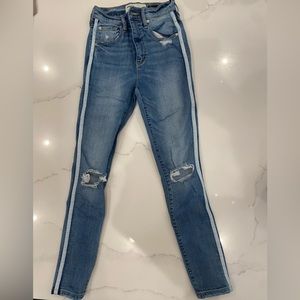 GARAGE light wash jeans with stripe on side